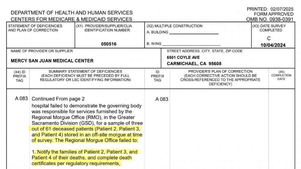 Mercy San Juan Medical Center