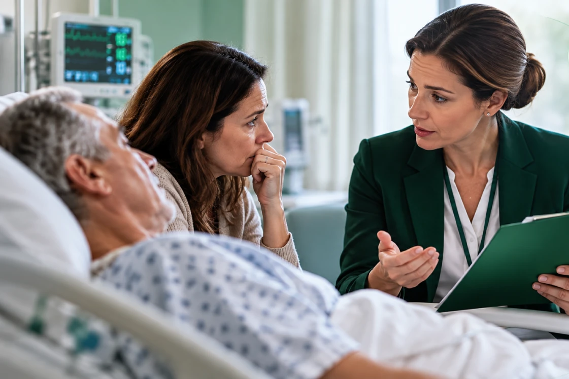 Hospital patient advocacy when a patient's condition is worsening